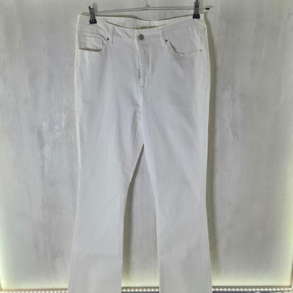 Soundstyle Jeans Womens 10 White Brooke High Rise Bootcut Denim Comfort Stretch